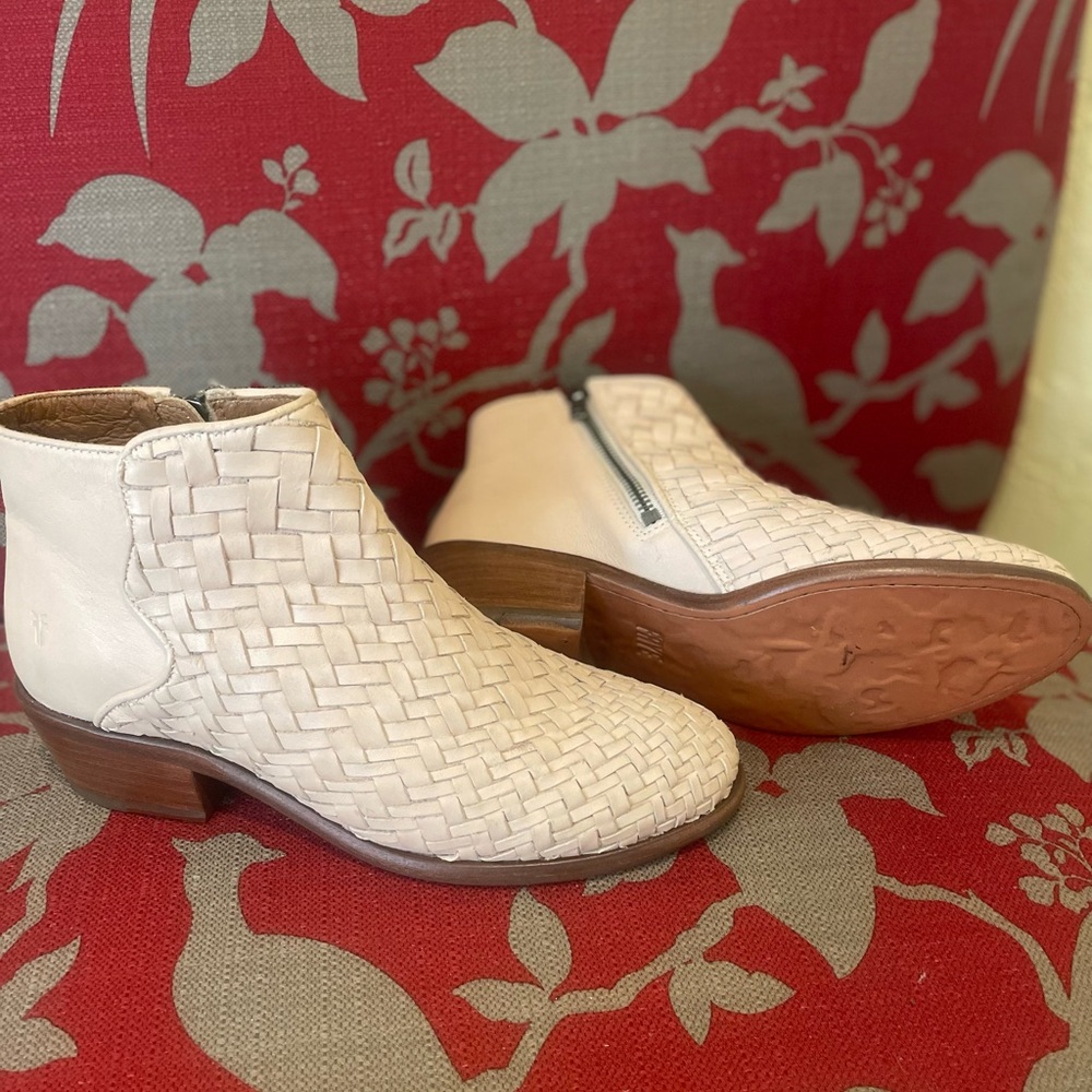 FRYE woven ankle boots take you places!